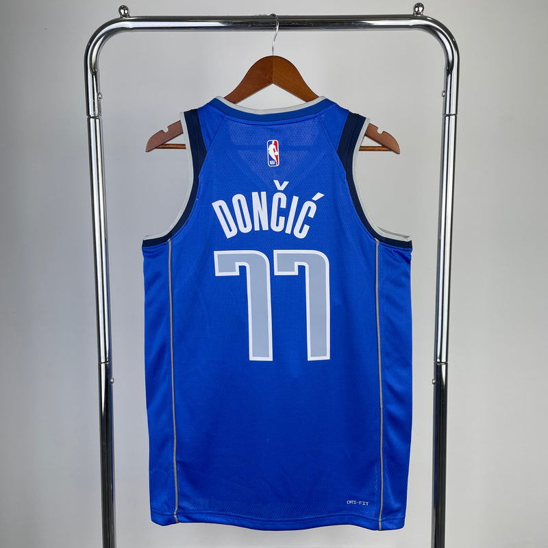 Débardeur bleu Luka Doncic des Dallas Mavericks 23/24 Icon Edition