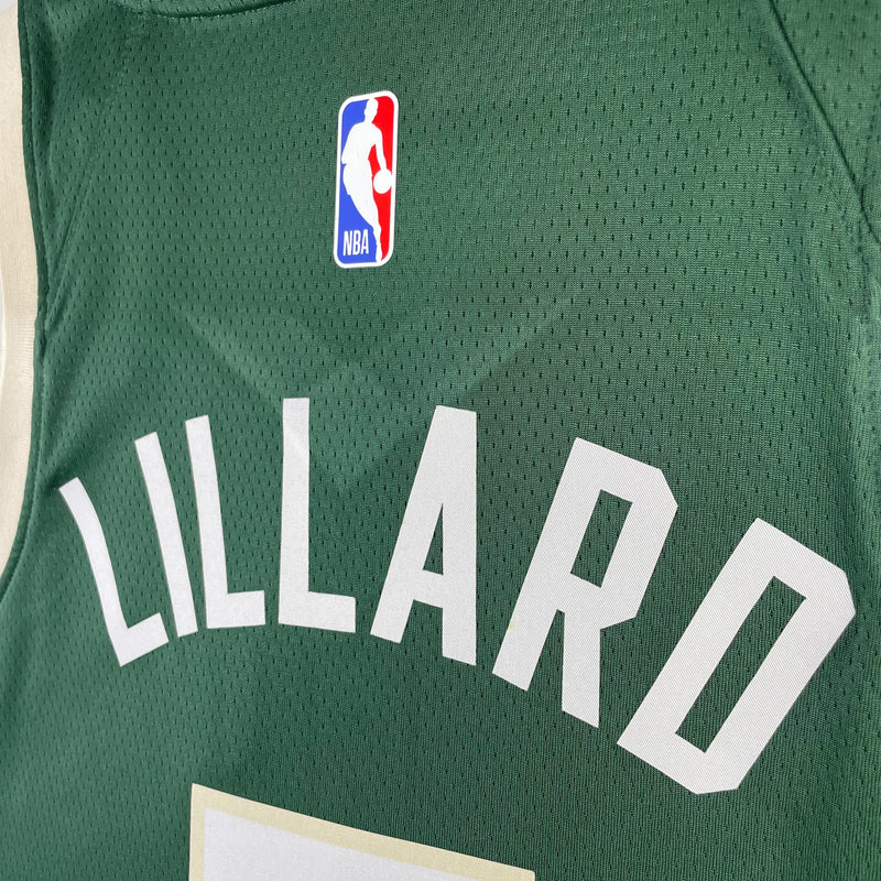 Milwaukee Bucks 23/24 Icon Edition Damian Lillard Débardeur vert 