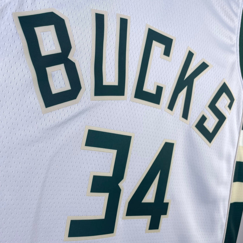 Milwaukee Bucks 23/24 Association Edition Giannis Antetokounmpo Débardeur blanc