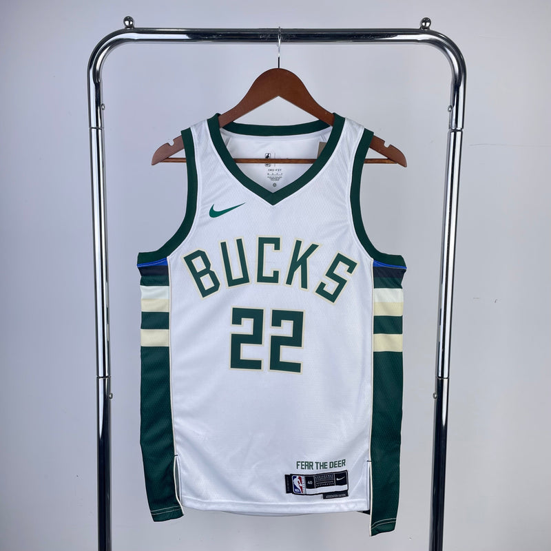 Milwaukee Bucks 23/24 Association Edition Khris Middleton White Tank Top