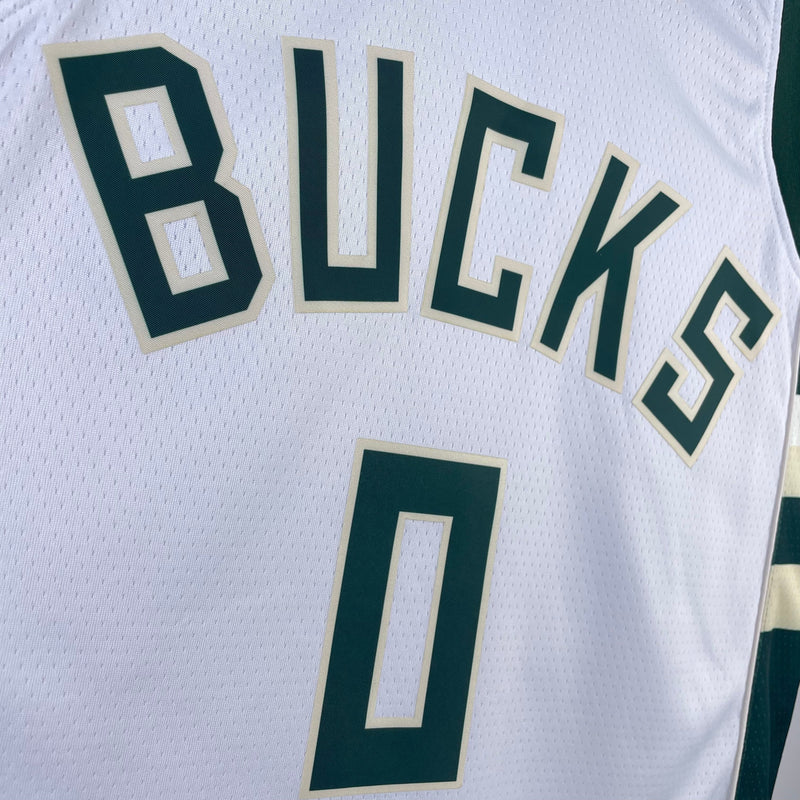 Milwaukee Bucks 23/24 Association Edition Damian Lillard Débardeur blanc 