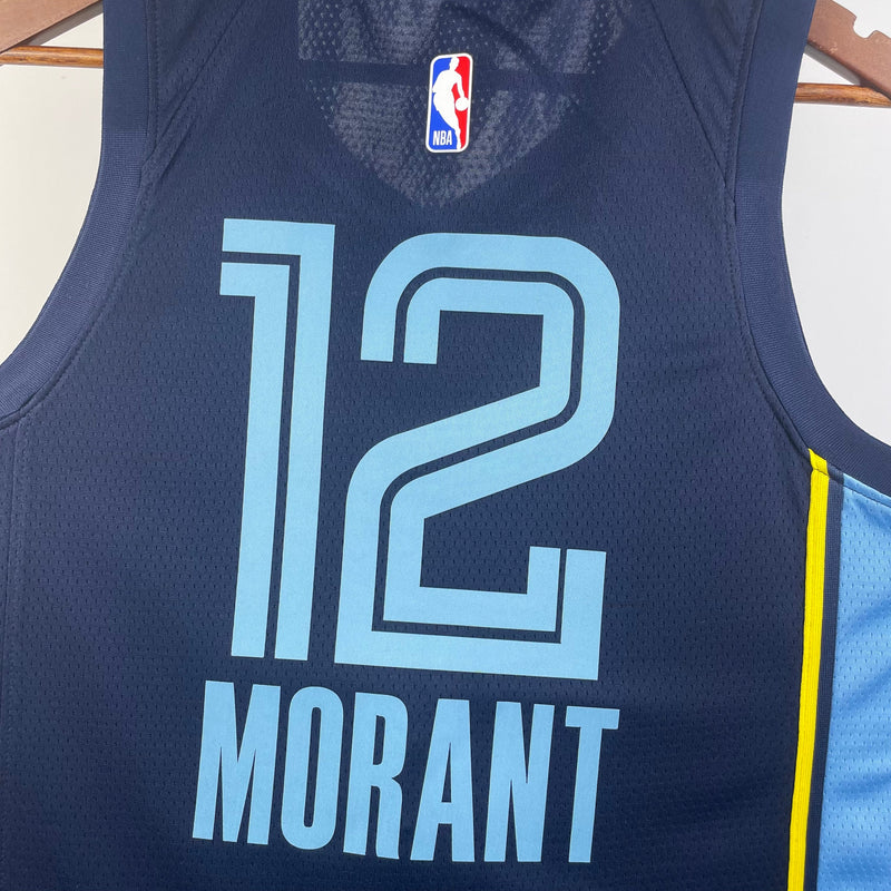 Memphis Grizzlies 23/24 Icon Edition Ja Morant Débardeur Bleu