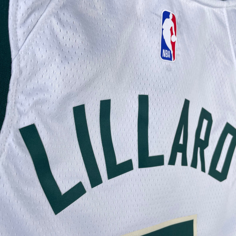 Milwaukee Bucks 23/24 Association Edition Damian Lillard Débardeur blanc 