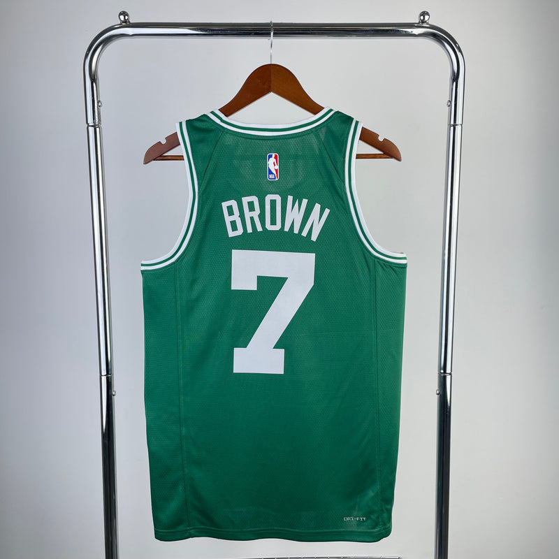 Boston Celtics 23/24 Icon Edition Jaylen Brown Green Tank Top