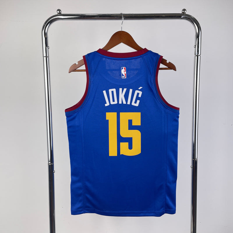 Denver Nuggets 23/24 Statement Edition Nikola Jokic Blue Tank Top