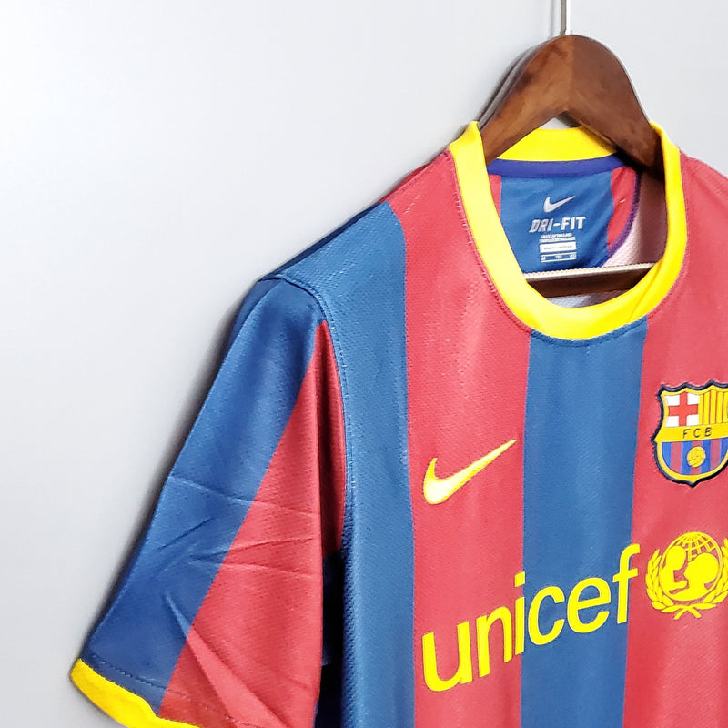 Camisola Barcelona Home 10/11 - Retrô