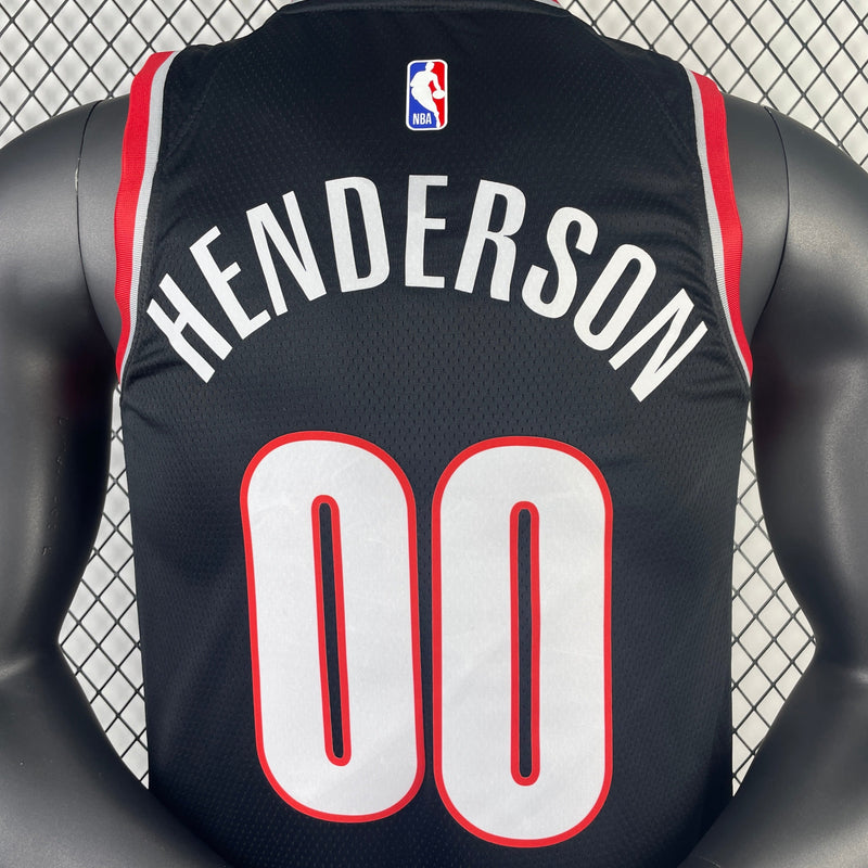 Débardeur noir Scoot Henderson des Portland Trail Blazers 23/24 Icon Edition 