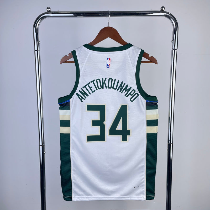 Milwaukee Bucks 23/24 Association Edition Giannis Antetokounmpo Débardeur blanc