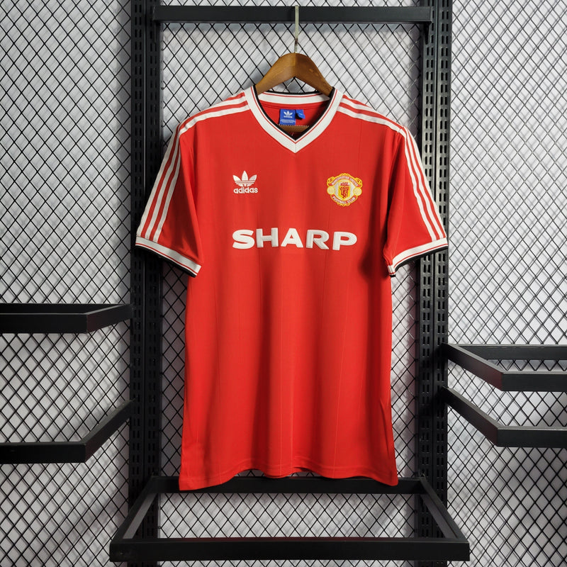 Camisola Manchester United Home 1984 - Retrô