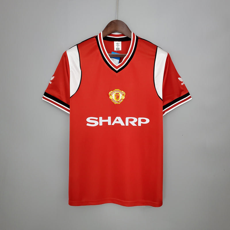 Camisola Manchester United Home 85/86 - Retrô