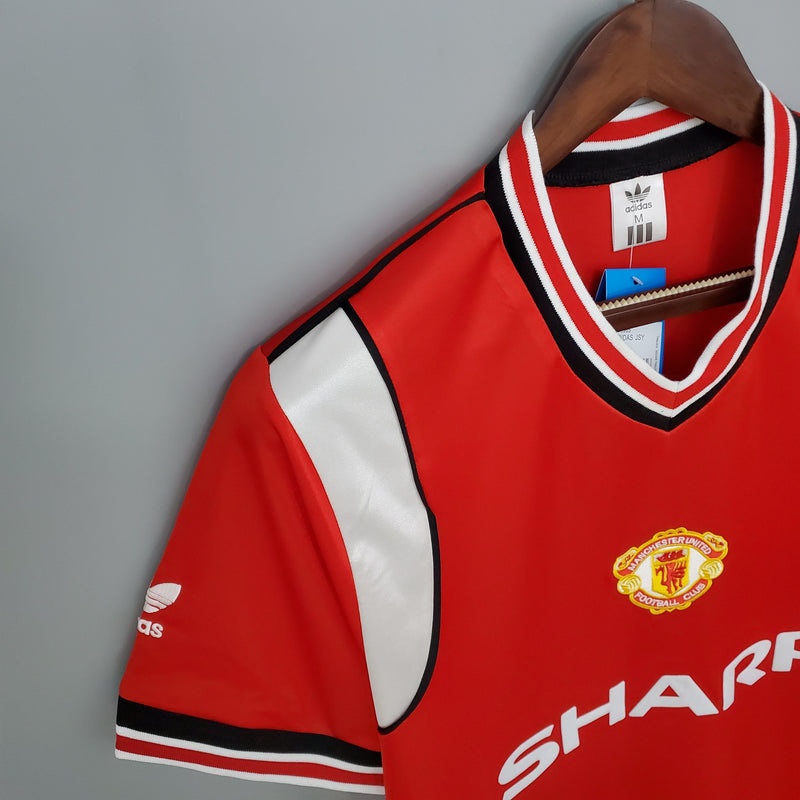 Camisola Manchester United Home 85/86 - Retrô