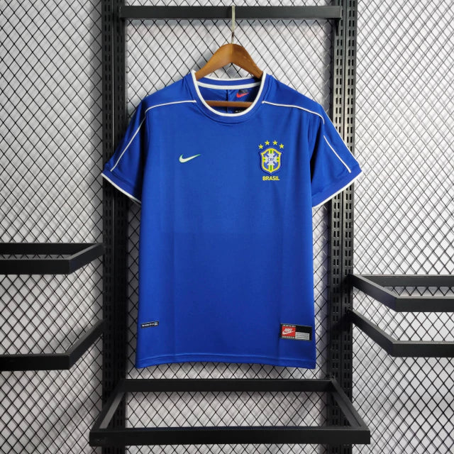 Maillot rétro de l'équipe nationale du Brésil à l'extérieur 1998 