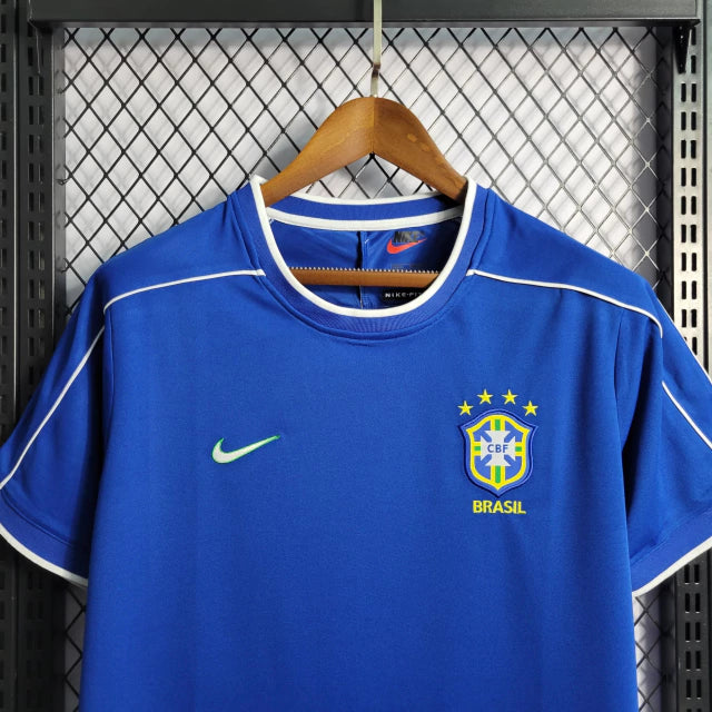 Maillot rétro de l'équipe nationale du Brésil à l'extérieur 1998 