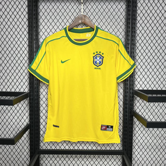 Maillot rétro de l'équipe nationale du Brésil à domicile 1998 