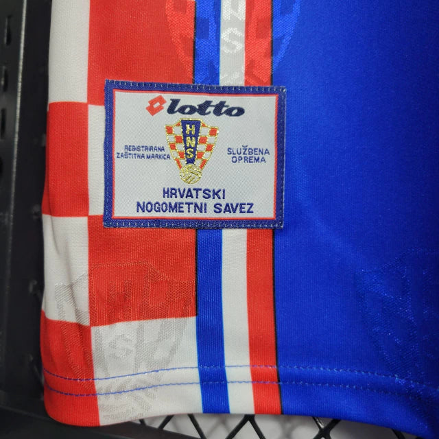 Maillot rétro de l'équipe nationale de Croatie à l'extérieur 1998 