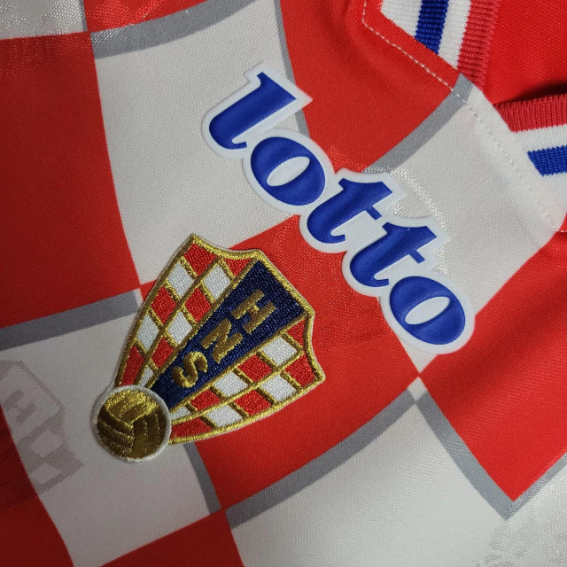 Maillot rétro de l'équipe nationale de Croatie domicile 1998 