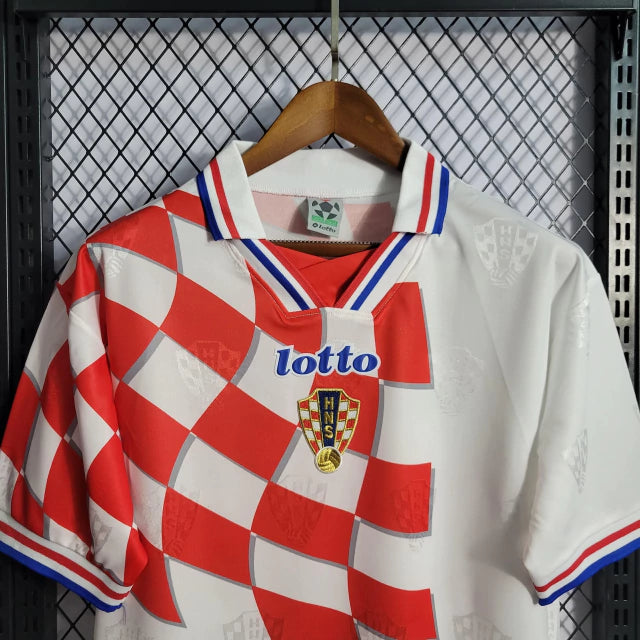 Maillot rétro de l'équipe nationale de Croatie domicile 1998 