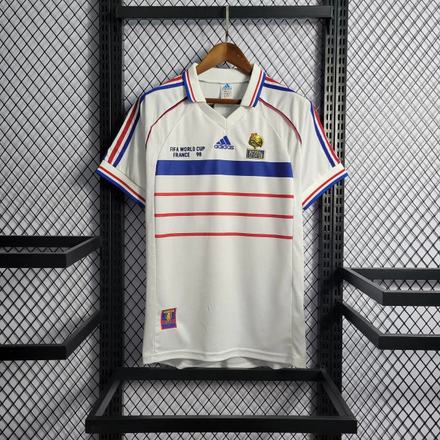 Maillot rétro de l'équipe nationale de France extérieur 1998 