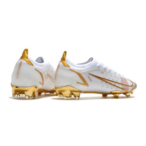 Chaussure de football Nike Mercurial Vapor 14 Elite FG blanc et or + CHAUSSETTE CADEAU 🎁