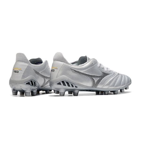 Chaussure de football Mizuno Morelia Neo III Elite FG Campo Argent + CHAUSSETTES CADEAUX 🎁 