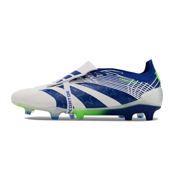 Chaussure de football Adidas Predator 30 Elite avec langue FG blanc, bleu et vert + CHAUSSETTES CADEAUX 🎁