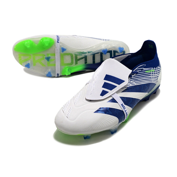 Chaussure de football Adidas Predator 30 Elite avec langue FG blanc, bleu et vert + CHAUSSETTES CADEAUX 🎁