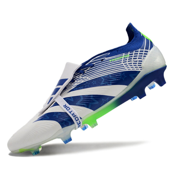 Chaussure de football Adidas Predator 30 Elite avec langue FG blanc, bleu et vert + CHAUSSETTES CADEAUX 🎁