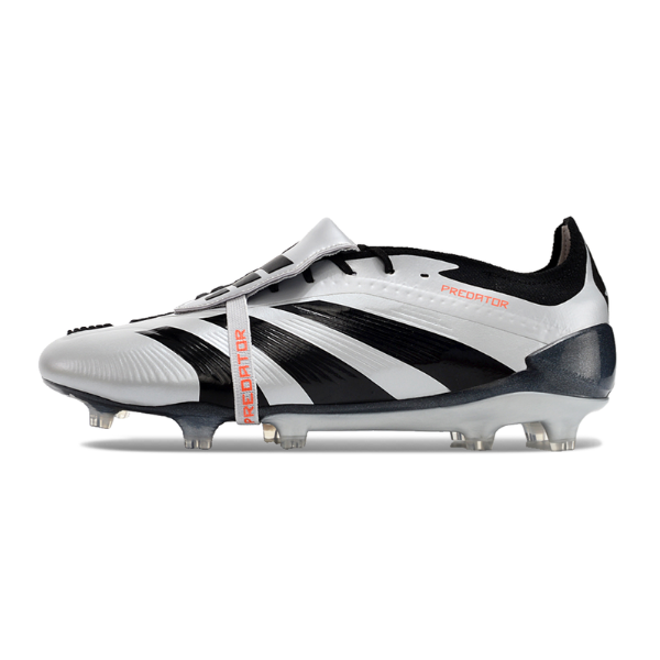 Chaussure de football Adidas Predator 30 Elite avec langue FG argent et noir + CHAUSSETTES CADEAUX 🎁