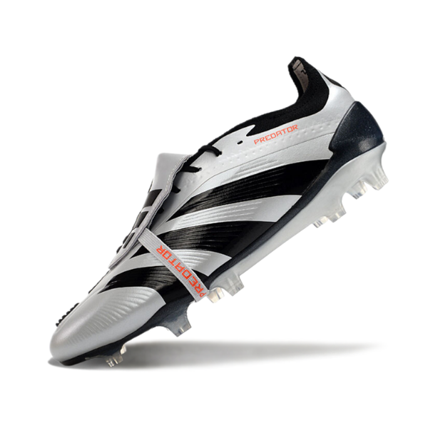 Chaussure de football Adidas Predator 30 Elite avec langue FG argent et noir + CHAUSSETTES CADEAUX 🎁