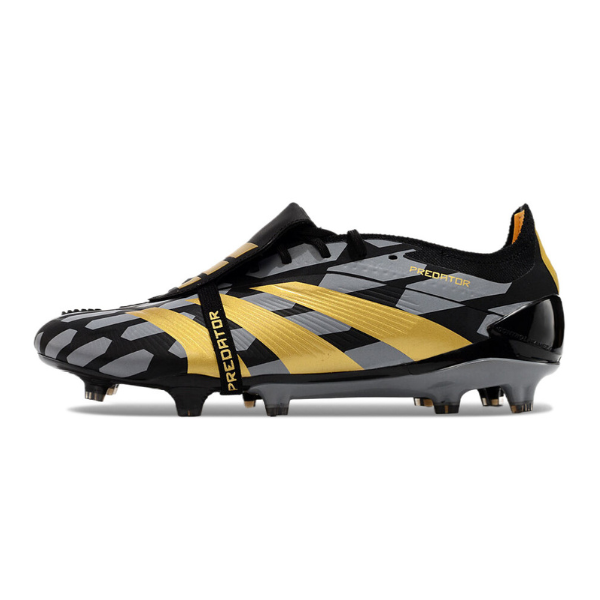 Chaussure de football Adidas Predator 30 Elite avec languette FG Gris, noir et jaune + CHAUSSETTES CADEAUX 🎁