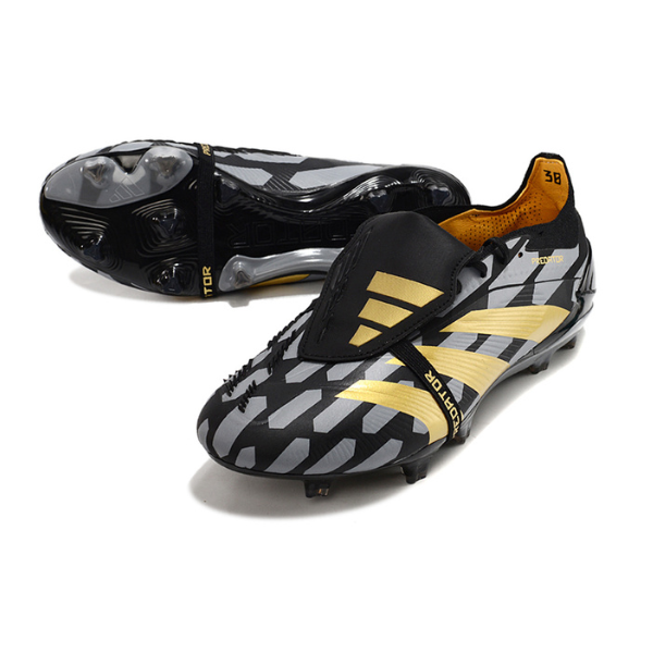 Chaussure de football Adidas Predator 30 Elite avec languette FG Gris, noir et jaune + CHAUSSETTES CADEAUX 🎁