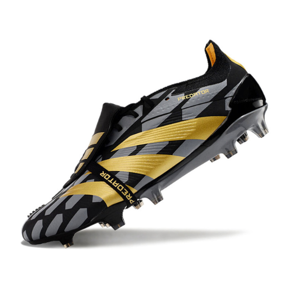 Chaussure de football Adidas Predator 30 Elite avec languette FG Gris, noir et jaune + CHAUSSETTES CADEAUX 🎁