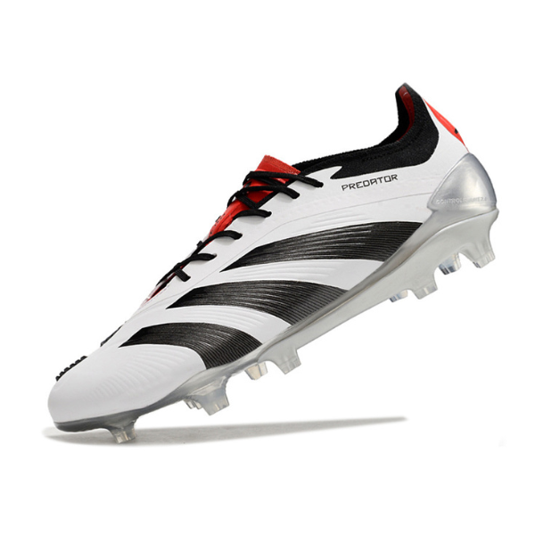 Chaussures de football Adidas Predator 30 Elite FG Blanc, Noir et Rouge + CHAUSSETTES CADEAUX 🎁