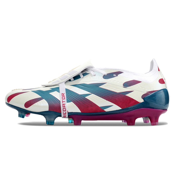 Chaussure de football Adidas Predator 30 Elite avec languette FG blanc, bleu clair et rose + CHAUSSETTES CADEAUX 🎁