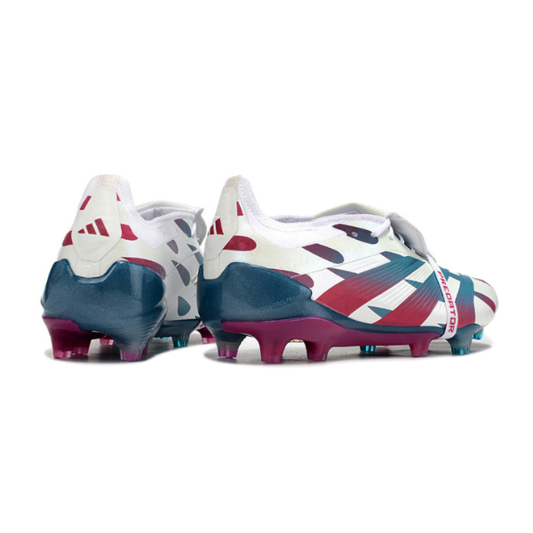 Chaussure de football Adidas Predator 30 Elite avec languette FG blanc, bleu clair et rose + CHAUSSETTES CADEAUX 🎁