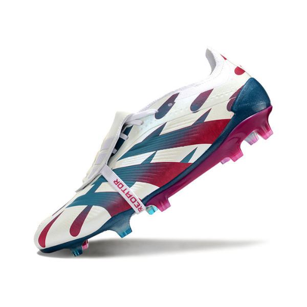 Chaussure de football Adidas Predator 30 Elite avec languette FG blanc, bleu clair et rose + CHAUSSETTES CADEAUX 🎁