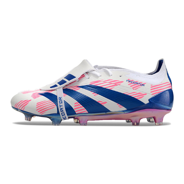 Chaussure de football Adidas Predator 30 Elite avec langue FG blanc, bleu et rose + CHAUSSETTES CADEAUX 🎁