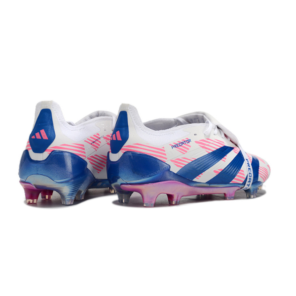 Chaussure de football Adidas Predator 30 Elite avec langue FG blanc, bleu et rose + CHAUSSETTES CADEAUX 🎁