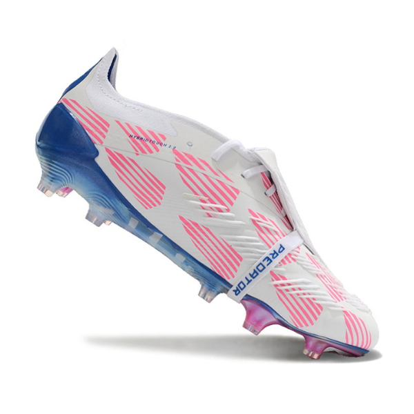 Chaussure de football Adidas Predator 30 Elite avec langue FG blanc, bleu et rose + CHAUSSETTES CADEAUX 🎁