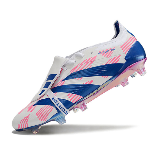 Chaussure de football Adidas Predator 30 Elite avec langue FG blanc, bleu et rose + CHAUSSETTES CADEAUX 🎁