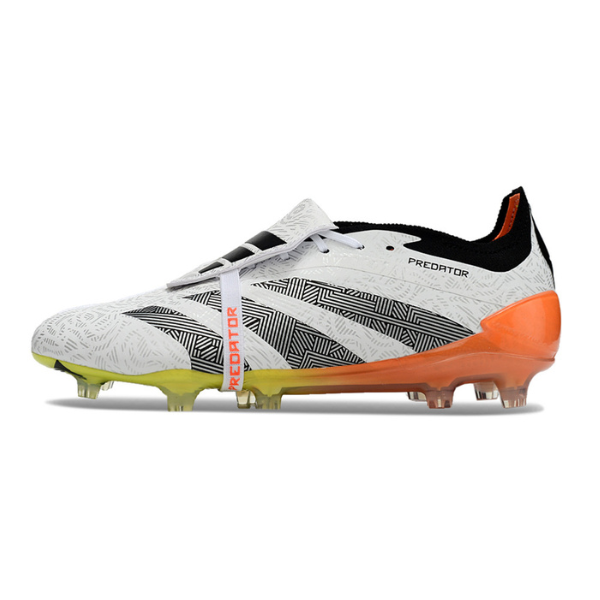 Adidas Predator 30 Elite Football Boot With Tongue FG White, Orange and Gray + GIFT SOCKS 🎁