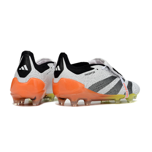 Adidas Predator 30 Elite Football Boot With Tongue FG White, Orange and Gray + GIFT SOCKS 🎁