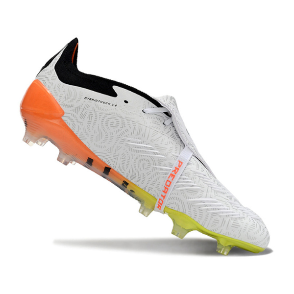 Adidas Predator 30 Elite Football Boot With Tongue FG White, Orange and Gray + GIFT SOCKS 🎁