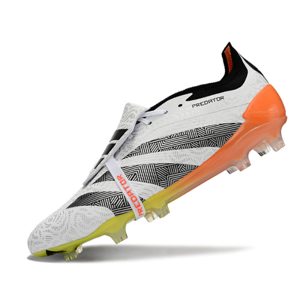 Adidas Predator 30 Elite Football Boot With Tongue FG White, Orange and Gray + GIFT SOCKS 🎁