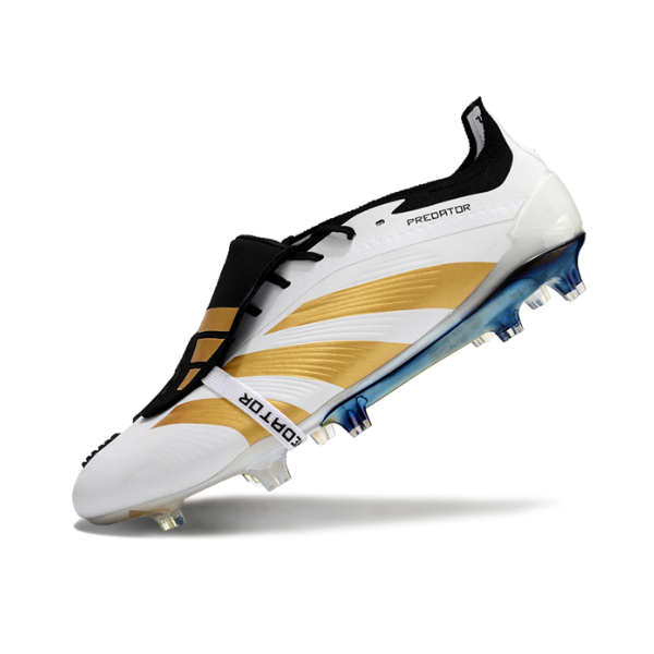 Adidas Predator 30 Elite Football Boot With Tongue FG White, Black and Yellow + GIFT SOCKS 🎁