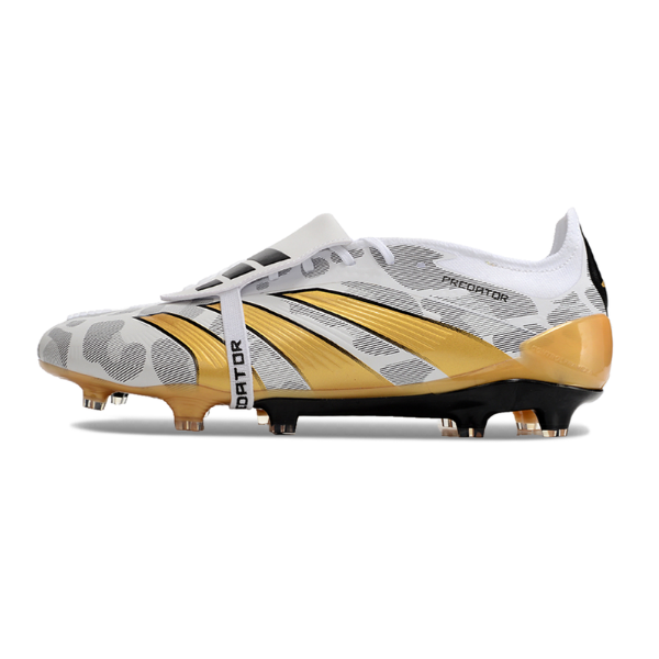 Chaussure de football Adidas Predator 30 Elite avec langue FG blanc, jaune et gris + CHAUSSETTES CADEAUX 🎁