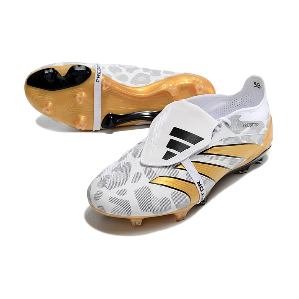 Chaussure de football Adidas Predator 30 Elite avec langue FG blanc, jaune et gris + CHAUSSETTES CADEAUX 🎁