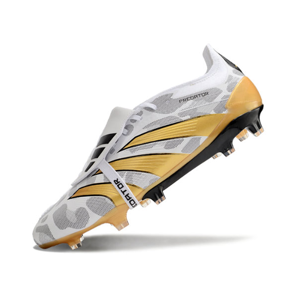 Chaussure de football Adidas Predator 30 Elite avec langue FG blanc, jaune et gris + CHAUSSETTES CADEAUX 🎁