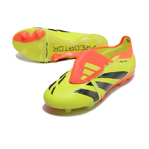 Chuteira Campo Adidas Predator 30 Elite Com Lingua FG Amarela e Laranja + MEIA DE BRINDE 🎁