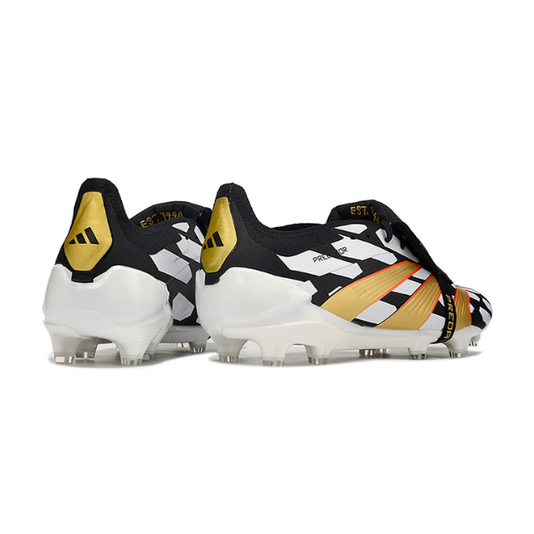 Chaussure de football Adidas Predator 30 Elite avec langue FG noir, blanc et jaune + CHAUSSETTES CADEAUX 🎁